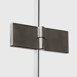 Kabina prysznicowa uchylna prawa kolor stal szczotkowana 80x100 cm K-4729 New Trendy Nesta Gunmetal Brushed