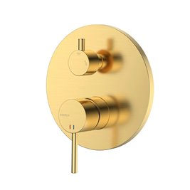 Zestaw prysznicowy podtynkowy z wylewką wannową złoto szczotkowane Ultimate ANUL131221 Avapax