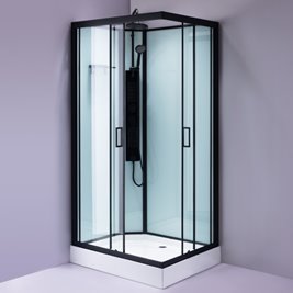 Kabina prysznicowa zabudowana na niskim brodziku prostokątna 120x80 Alma Prawa