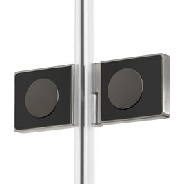 Parawan wannowy składany 120x140 cm prawy New Soleo P-0144 Gunmetal Brushed