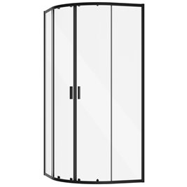 Zarya Besco czarna kabina prysznicowa 90x90 powłoka ProClean + biały brodzik 4,5 cm Axim