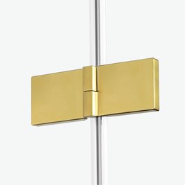 Złota szczotkowana kabina prysznicowa przyścienna lewa 110x100 cm EXK-3091 Avexa New Trendy Gold Brushed