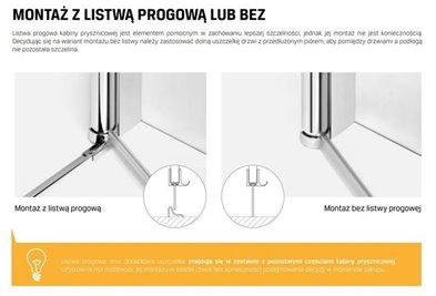 Złota szczotkowana kabina prostokątna składana 100x90 K-4311 New Soleo Gold Brushed New Trendy