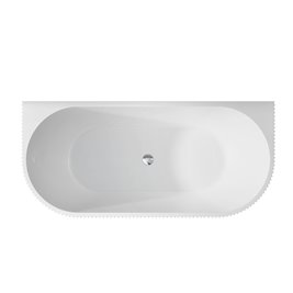 Leya Besco biała wanna wolnostojąca 170 cm syfon chrom WAS-170-L