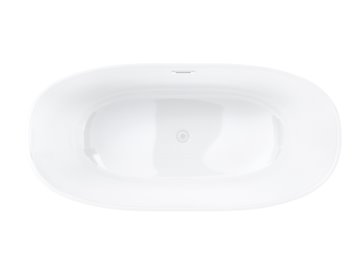 Wanna akrylowa, wolnostojąca Salina Corsan 160 cm korek klik-klak biały