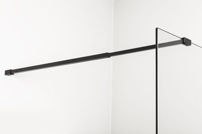 Czarna ścianka prysznicowa z półką na kosmetyki 90 cm Grace BL Kerra zdjęcie 3
