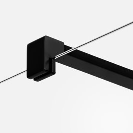 Ścianka prysznicowa czarna 120 cm K-1727 Nesta Black New Trendy