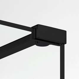 Czarna ścianka prysznicowa rozmiar 130 cm pełna rama EXK-5561 New Modus Black