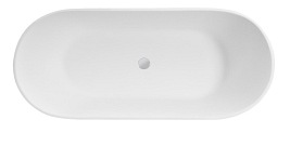 Moya Besco matowa wanna wolnostojąca 170 cm korek klik-klak chrom WMMB-170M