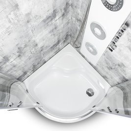 Kabina prysznicowa z wysokim brodzikiem 90x90 Aruba GL Kerra