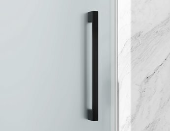 Kabina prysznicowa narożna 140x80 cm szkło 8mm mleczne profile czarny mat Swiss Liniger