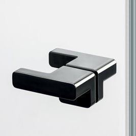 Czarna przyścienna kabina prysznicowa prawa 90x90 EXK-6257 Eventa Black Chrome New Trendy
