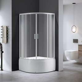Kabina prysznicowa na głębokim brodziku biały profil 90x90 Maja Hydrosan
