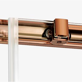 Kabina prysznicowa prostokątna 80x120 miedziana D-0808A/D-0817A Prime New Trendy Copper Brushed