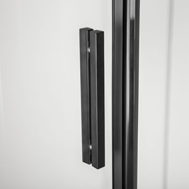 Czarne drzwi prysznicowe rozsuwane 120 cm Solid DS Kerra