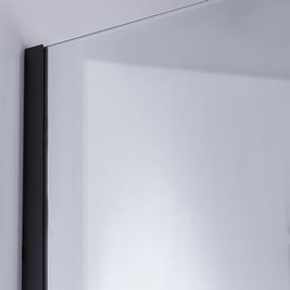 Czarna ścianka prysznicowa 90 cm SH07CB szkło 8mm