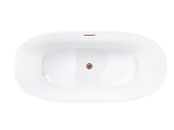 Wanna akrylowa, wolnostojąca Salina Corsan 160 cm korek klik-klak miedziany