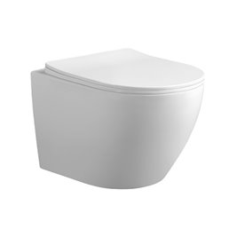 Zestaw podtynkowy stelaż GEBERIT DUOFIX + miska MIZU-WH-RIM-03 + przycisk DELTA 30 biały