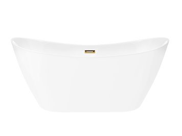 Wanna wolnostojąca akrylowa Nauti Corsan 160 cm korek klik-klak złoty