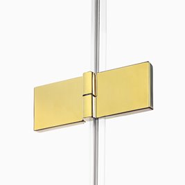 Złota kabina prysznicowa przyścienna lewa 90x70 cm EXK-2100 Avexa New Trendy Gold Shine