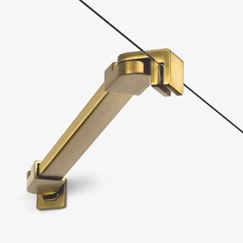 Kabina prysznicowa asymetryczna 80x90 złota szczotkowana K-4485 Nesta New Trendy Gold Brushed