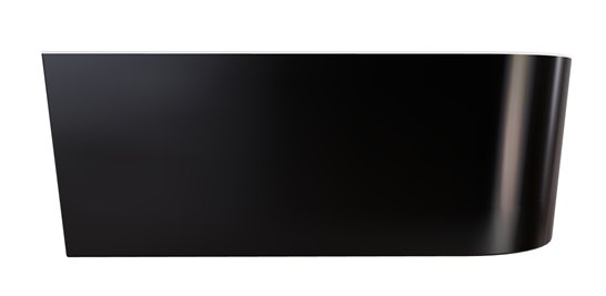 Wanna przyścienna czarno-biała narożna lewa syfon z przelewem chrom 170 cm Zoya B&W Besco WAS-170ZBL