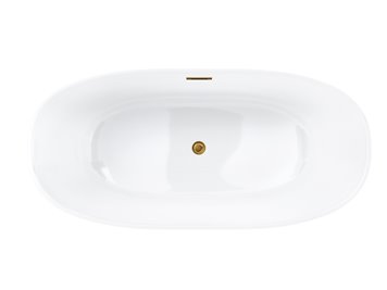 Wanna akrylowa, wolnostojąca Salina Corsan 160 cm korek klik-klak złoty