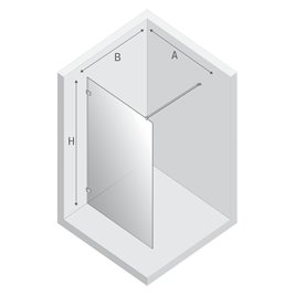 Biała ścianka prysznicowa 80 cm EXK-2919 Avexa White New Trendy