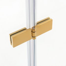 Złote drzwi prysznicowe łamane do wnęki 90 cm SH01B