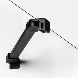 Kabina prysznicowa pięciokątna prawa drzwi uchylne kolor czarny mat 90x90 cm K-3788 New Trendy Nesta Black