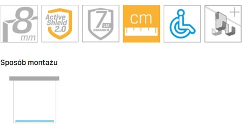 Biała ścianka prysznicowa 140 cm EXK-2271 New Modus White New Trendy