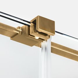 Złoty szczotkowany parawan wannowy rozsuwany 120 cm Smart Gold Brushed New Trendy EXK-7789