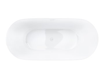 Wanna akrylowa, wolnostojąca Olvena Corsan 150 cm korek klik-klak biały