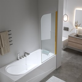 Parawan wannowy stały złoty 70x140 PR01