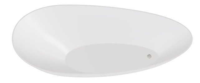 Matowa wanna wolnostojąca + klik-klak chrom Keya Matt Besco 165x70 cm WMMB-165K