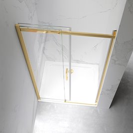 złote drzwi prysznicowe przesuwne 105-110 cm
