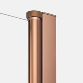 Miedziana szczotkowana kabina prostokątna składana 90x70 K-2083 New Soleo Copper Brushed New Trendy