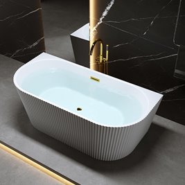 Wanna wolnostojąca przyścienna korek oraz przelew złoty 170 cm Carlo Hydrosan