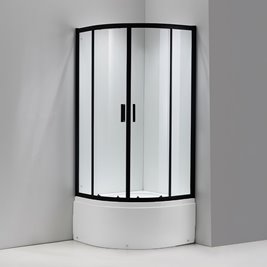 Kabina prysznicowa na głębokim brodziku czarny profil 90x90 Maja Hydrosan