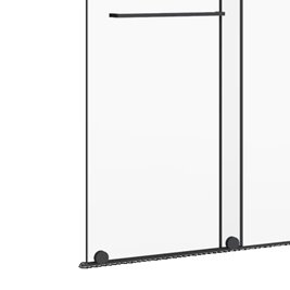 Czarna ścianka prysznicowa rozsuwana 140 cm Creative BK258T14K powłoka Clean Glass