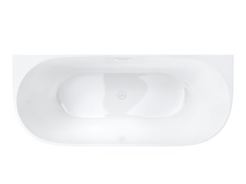Wanna akrylowa, przyścienna wolnostojąca Mono Corsan 160 cm korek klik-klak biały