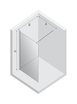 Ścianka prysznicowa 70 cm K-0457-WP New Soleo New Trendy