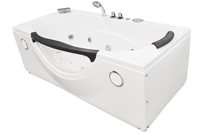 Przyścienna wanna hydromasażowa 180x88 cm MO-1002 Turbo