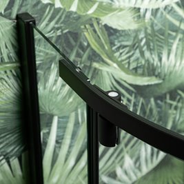 Czarna kabina prysznicowa jednoskrzydłowa Splash 90 Black