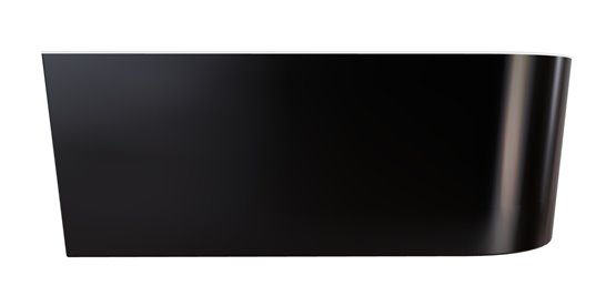 Wanna przyścienna czarno-biała narożna lewa syfon z przelewem złoty 170 cm Zoya B&W Besco WAS-170ZBLZ