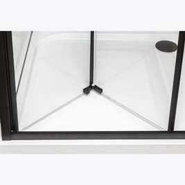 Czarne drzwi prysznicowe składane 90 cm Solid DH Kerra zdjęcie 3