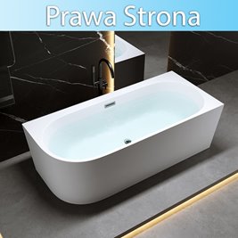 Wanna przyścienna narożna prawa 140 cm Mera Hydrosan