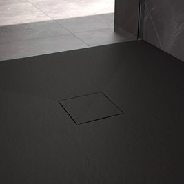 Brodzik prostokątny czarny struktura kamienia smc 120x80 Magnum Black Rea