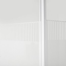 Biała kwadratowa kabina prysznicowa z brodzikiem szkło z dekorem 90x90 Xenia WH Kerra