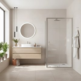 Kabina prysznicowa Rea Primo Slide 140x80 chrom drzwi rozsuwane